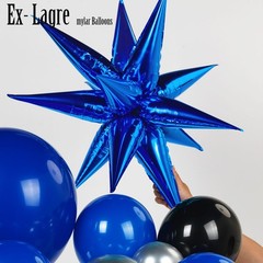 Royal blue black silver graduations Balloon Garland Arch Kit 130Pcs with Silv…