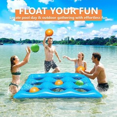 Giant Tic-Tac-Toe Pool Toys Games Set, Inflatable Pool Tic-Tac-Toe Game Float…