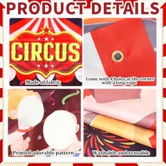 Carnival Tent Decorations Ticket photo booth props backdrop banner Theme Circus
