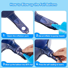 48 Pieces Globe Earth Balloons, 8 Pcs 22 Inch Foil Planet Balloon, 40 Pcs 12 Inc