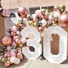 129pcs Rose Gold Balloon Kit – Perfect for Celebrations & Decor