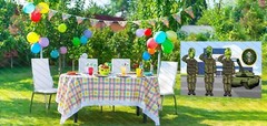 US Army Theme Face Cutout, 42×72″ Photo Stand-in, Party Selfie Photo Prop
