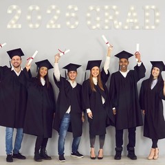 Light Up Letters Grad 2026 Warm Yellow Acrylic Indoor Graduation Decoration