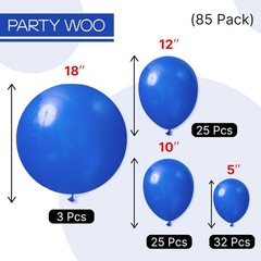 85-Piece Royal Blue Balloon Arch Kit for Memorable Baby Showers & Graduations