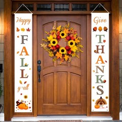 Fall Thanksgiving Decorations Door Banner Porch Sign Outdoor Gift 13″x70″