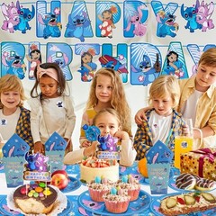 High-Quality 125-Piece Cartoon Birthday Set – Ideal for 16 Kids Celebrations