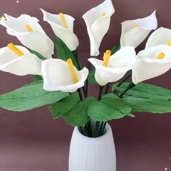 White Crepe Paper Roll 9.8 Inch Wide 8 FT Long Sheet For Flower Making DIY