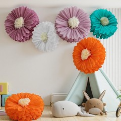 5 Pcs 30» 24» Gaint Boho Tissue Paper Flowers Decoration Large Hanging Tiss…