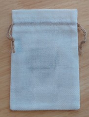 10 X Bridal/ Christening White Canvas Favour Gifts Bag With String