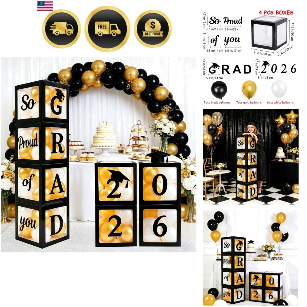 Capture Your Graduation Memories: 2026 Decorations with 20 Balloons & Letters