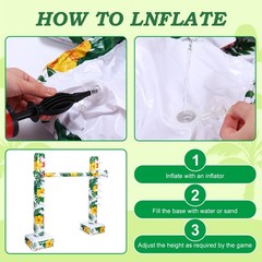 Hawaiian Inflatable Limbo Game 59 Inch Luau Party Games Palm Leaf Aloha Infla…