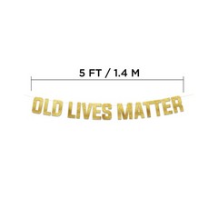 Pre-Strung Funny Birthday Gold Glitter Banner – Funny Retirement Decorations …