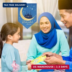 Rtteri 4 Pcs Blue Ramadan Decoration Eid Mubarak Door Hanging Banner Ramadan Kar