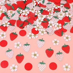 Strawberry Daisy Confetti for Birthday Baby Shower Theme Party Table Scatter