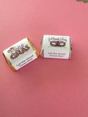 60 Mardi Gras Self-Adhesive Candy Wrappers – Party Supplies – Party Decorations