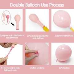 Pink White Balloon Garland Double Stuffed Peach Balloons Cream Beige Pastel P…