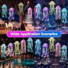 Jellyfish Decor, 10 Pcs Jellyfish Lanterns – Yellow, Pink, Purple, Blue, Green