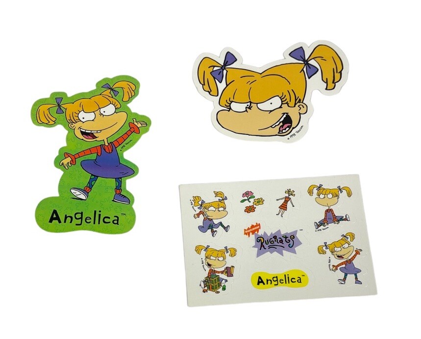 Vintage 1998 N￼ickelodeon Rugrats Angelica Viacom Stickers NEW OLD