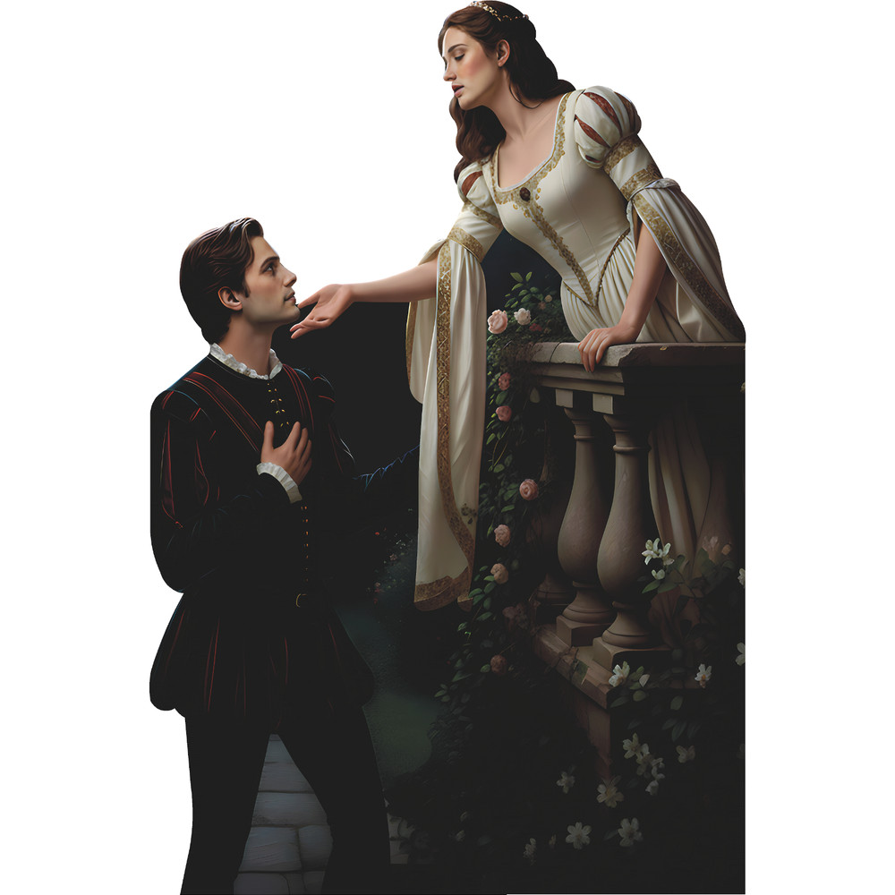 SP13609 Wherefore Where Art Thou Romeo Juliet Balcony Cardboard Cutout Standee S