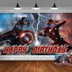 Iron Man Party Supplies Poster Backdrop Banner Background 5x3ft Birthday Gift