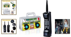 Retro Inflatable Boombox and Mobile Phone Props – Perfect for 80s & 90s Parties