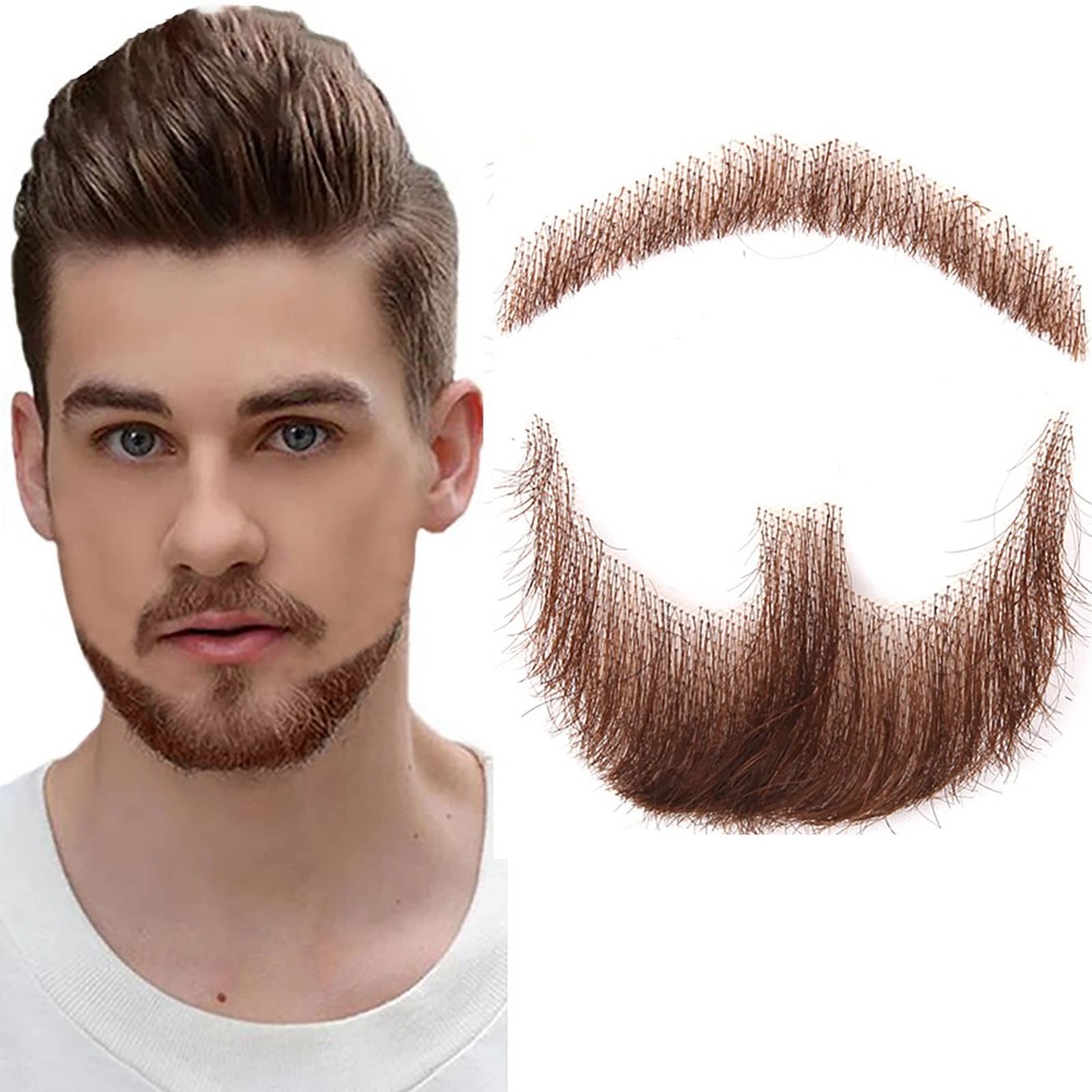 Fake Beard Goatee Beard Realistic 100% Human Hair Full Hand Tied Goatee False…