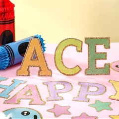 120 Pcs 7 Inch Large Bulletin Board Letters Set Colorful Embroidered Alphabet…