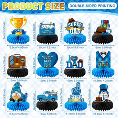 12 Pcs Father’S Day Decorations Double Sided Printing Fathers Day Table
