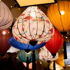 Japanese Hanging Lanterns Sashimi Sushi New Year Festival Cloth Lantern Decor
