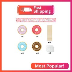 Doughnut Party Centerpiece Sticks,Donut Birthday Party Decorations Summer Sweet