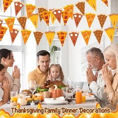 Gersoniel 5 Pieces Fall Thanksgiving Party 12.2 inches x 118.1 inches, Orange