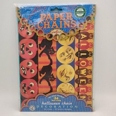 Set of 3 eeboo Halloween Paper Chain Decoration 24ft Vintage Style NEW