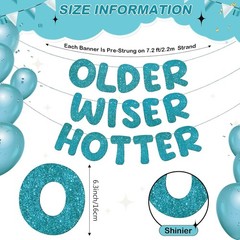 Funny Teal Glitter Birthday Banner Set – Pre-Strung for Effortless Celebrations