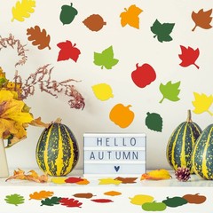 216 Pcs Fall Bulletin Board Decorations Leaves Pumpkin Acorns Paper Cut Outs