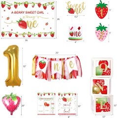 Strawberry Sweet One Birthday Decor