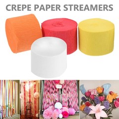 8Pcs Italian Colored Crepe Paper for Party Hanging Streamers Reusable Decor