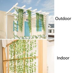 12 Pack Fake Vines for Room Decor Artificial Ivy Garland with 84 ft, Green
