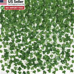 CEWOR Fake Ivy 12Pcs Artificial Vines Greenery Garland Wall Room Decor FROM USA