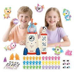 DIY Space Balloon Craft Kit – 219PCS Sticker Maker for , Space Rocket DIY Bal…
