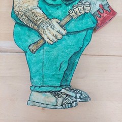 Demon Doctor Halloween Decoration Wall Hanging Plaque Horror Nurse Art