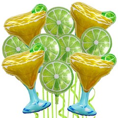 10Pcs Margarita Balloon Lime Fruit Balloons Lemon Mylar Balloons for Margs an…