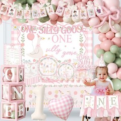 HAKOTI One Silly Goose Pink Decor