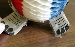 2 Vntg PATRIOTIC ELEPHANT HONEYCOMB DIE CUTS July 4th Decor Americana Paper