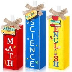 3 Pcs Welcome Back to School Table Decor First Day of School Classroom Block …