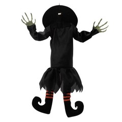 Morris Costumes 2.5 ft Hanging Animated Crashed Witch – Black