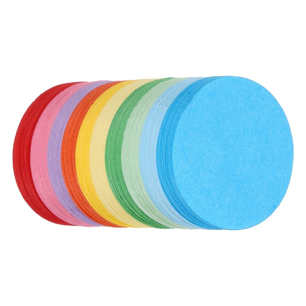 400 PCS Circle Cutouts Paper 1 Inch Round 70GSM Cardstock Assorted Colors