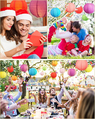 48 Pcs Paper Lanterns Party Decorations Chinese Lanterns round Paper Decor 4/6/8