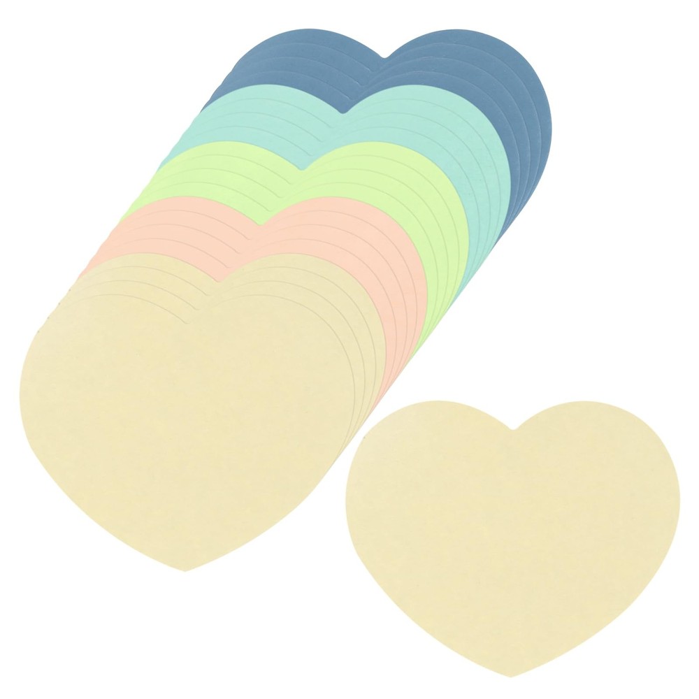 100Pcs Heart Cutouts Paper 2.5×3 Inch Heart-Shape Cards for Valentines Day DI…