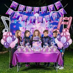 Kpop Theme Birthday Party Decorations Set with Banner, Backdrop, Balloons, Ta…