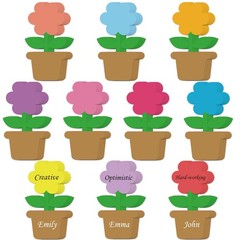 100 PCS Colorful DoubleSided Spring Flower Paper Cutouts Classroom Decor